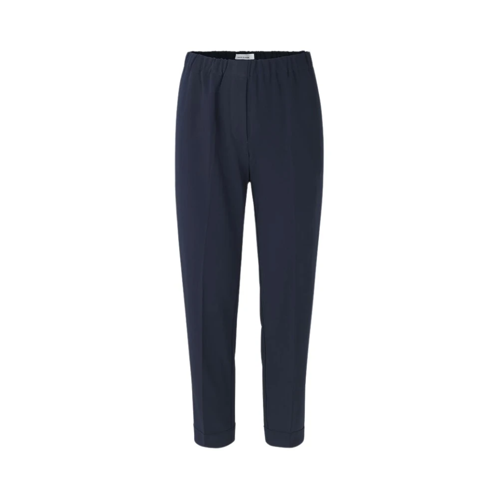 Samsøe Getailleerde geweven broek met elastische taille Blue Dames