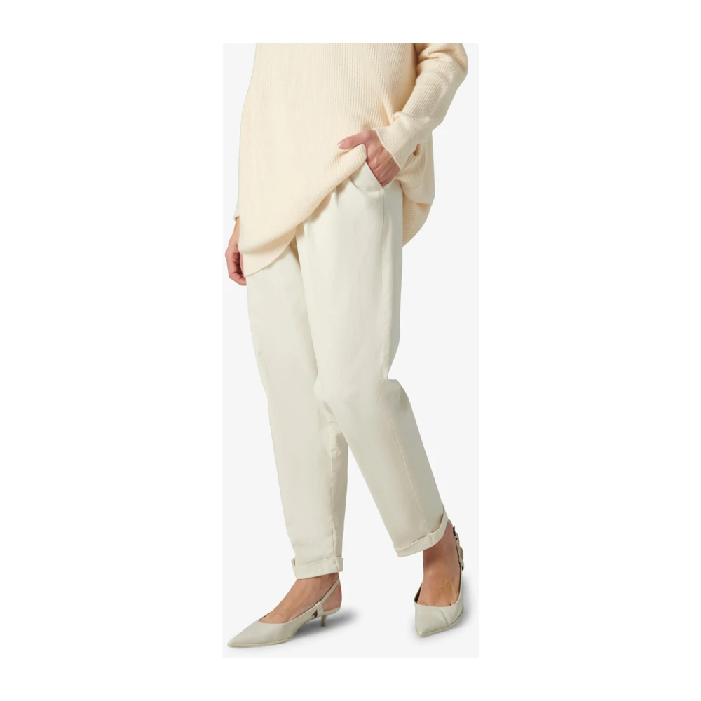 Manila Grace Tijdloze Chino Broek in Wit White Dames