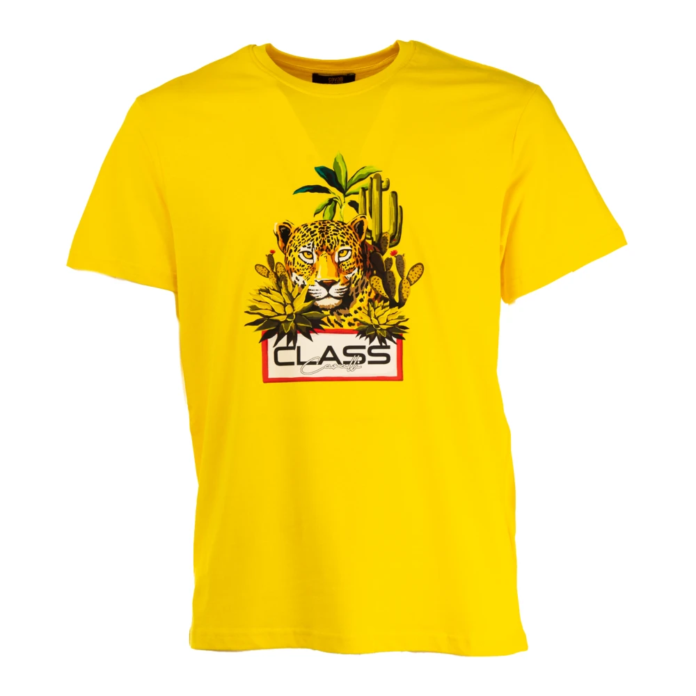 Cavalli Class Herenmode T-shirt Yellow Heren