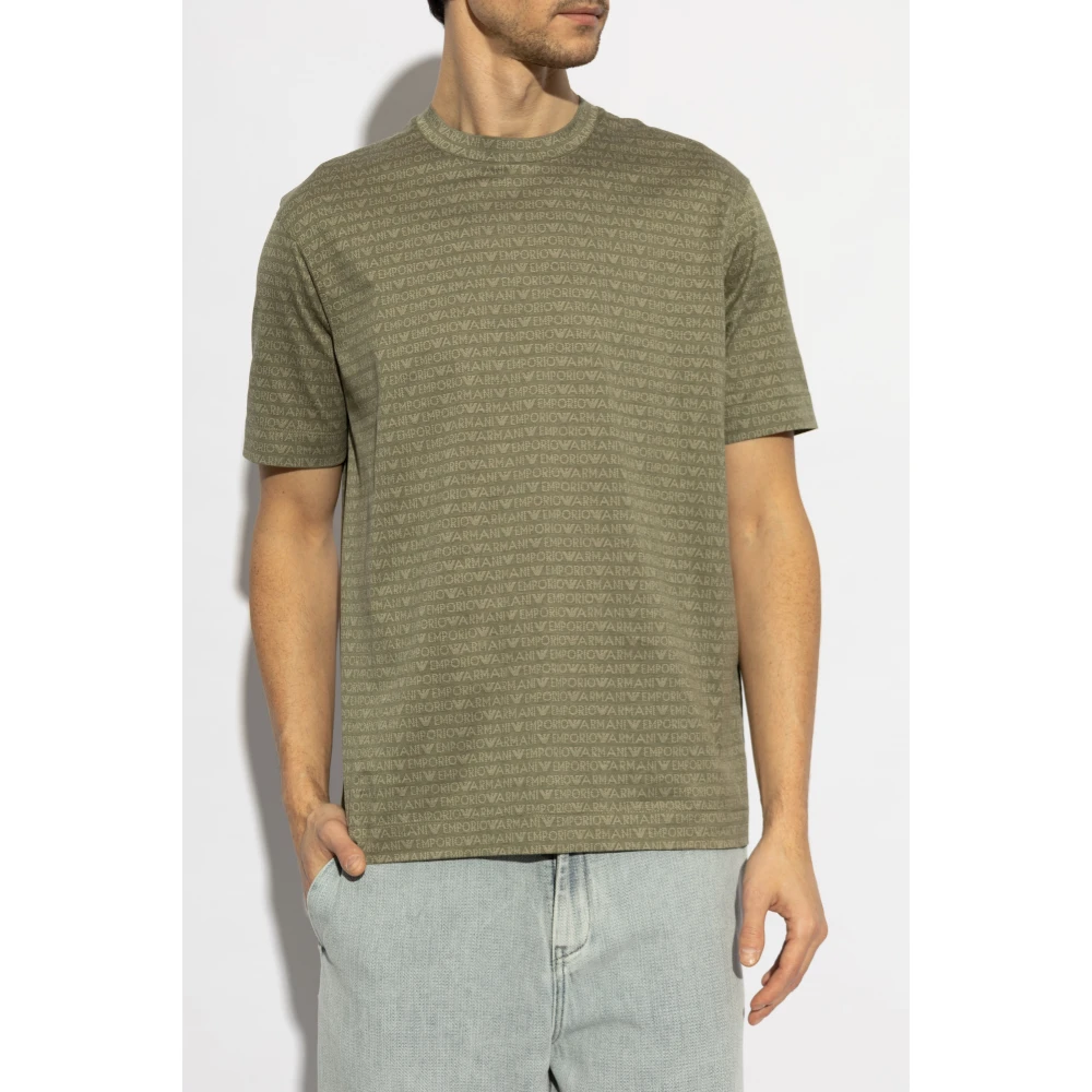 Emporio Armani T-shirt met logo Green Heren