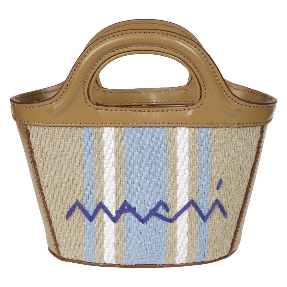 Marni Tropicalia Micro Stijlvolle Zonnebril Beige Dames