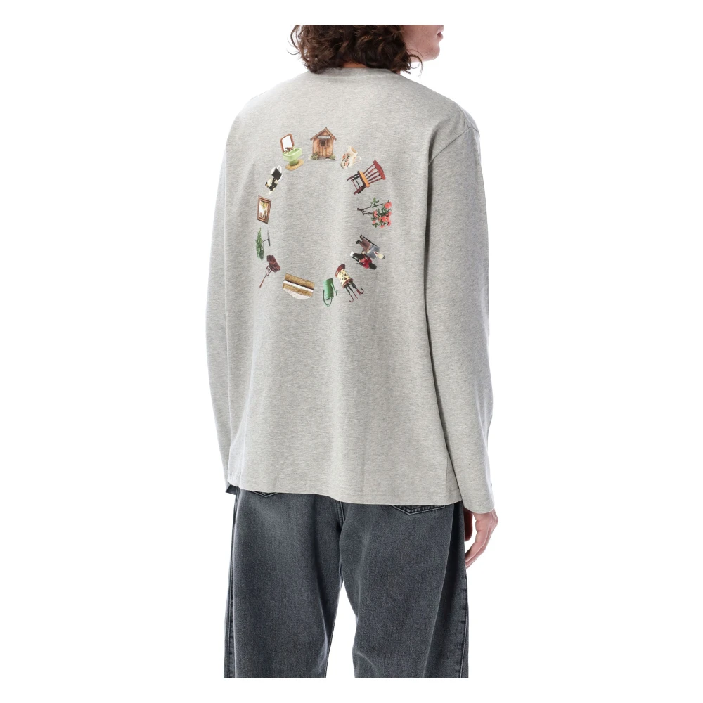 JW Anderson Diorama Printed T-shirt Lichtgrijs Gray Heren
