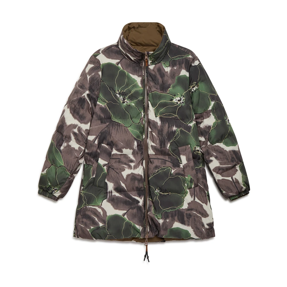 Maliparmi Omkeerbare Camou Bloemen Gewatteerde Jas Multicolor Dames