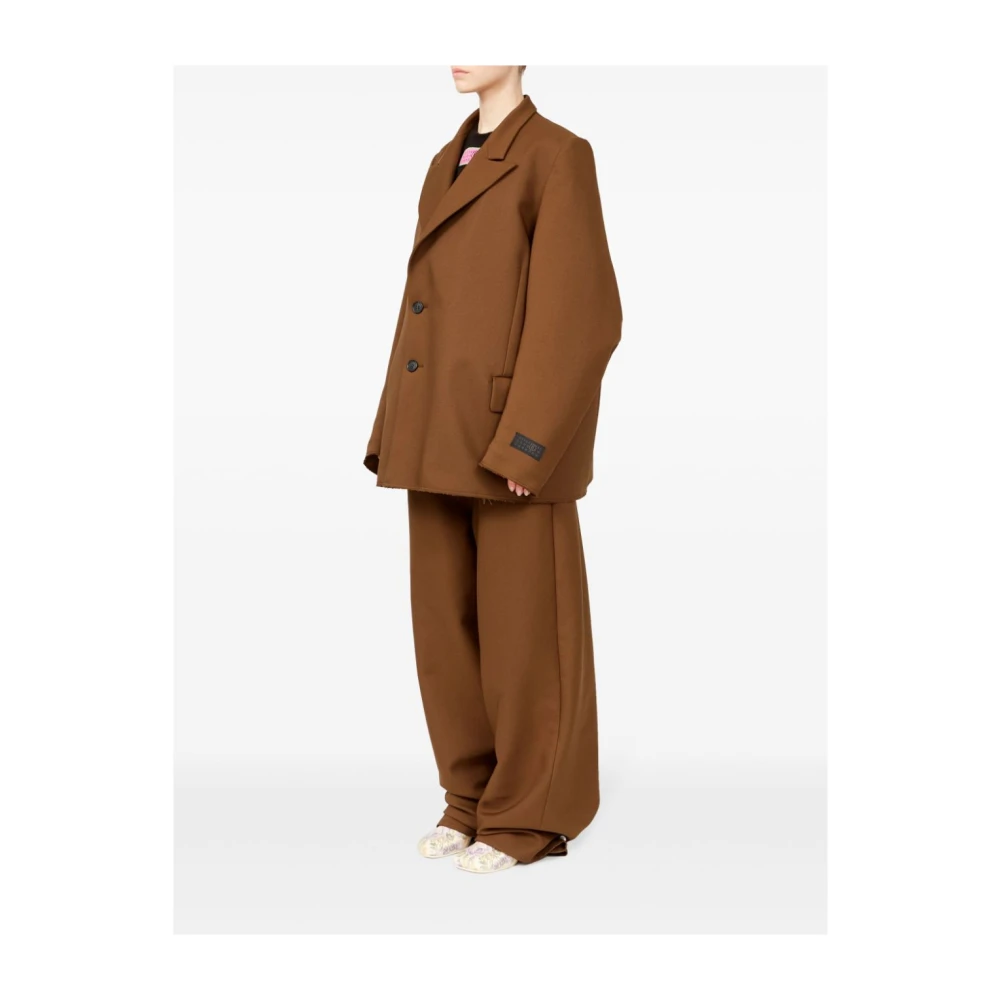 MM6 Maison Margiela Bruine Jassen met Logopatch Brown Dames