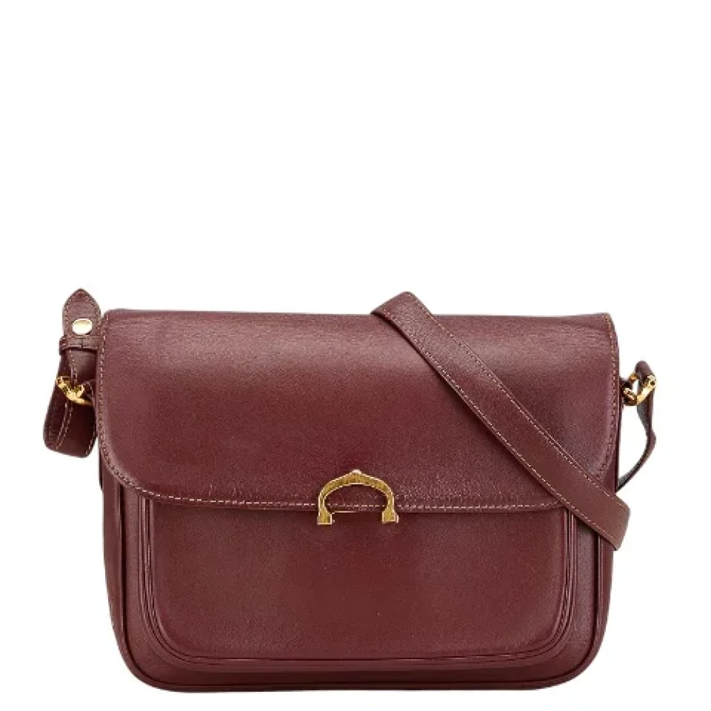 Cartier Vintage Pre-owned Leather shoulder-bags Red Dames