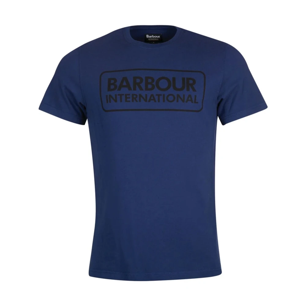 Barbour Essentiële Grote Logo Motor T-Shirt Blue Heren