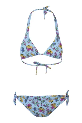 Floral Print Triangle Bikini