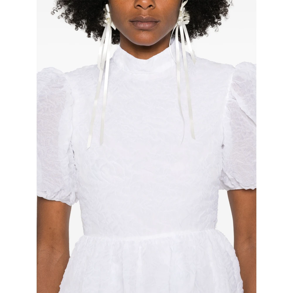 Cecilie Bahnsen Luxe Wit Matelassé Jurk White Dames