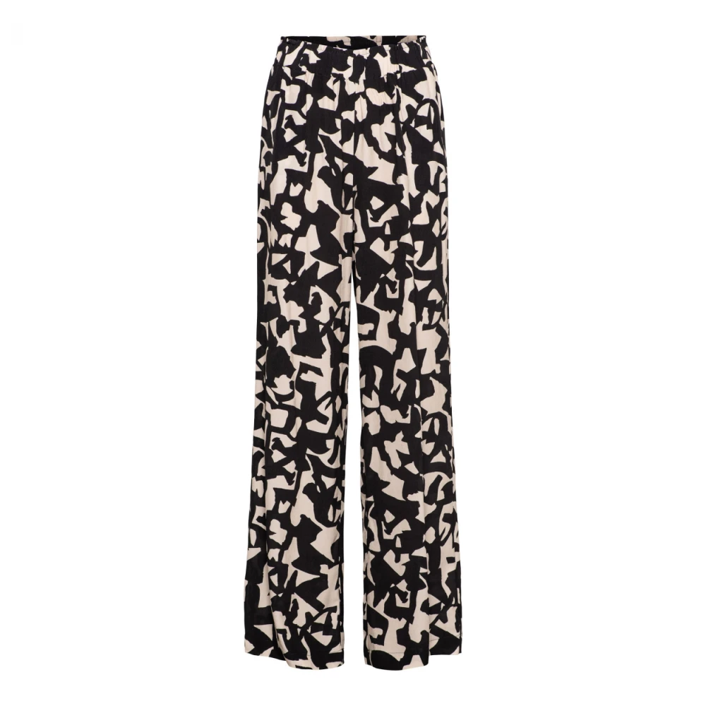 &Co Woman Wijde Been Grafische Z-Sand Broek Multicolor Dames