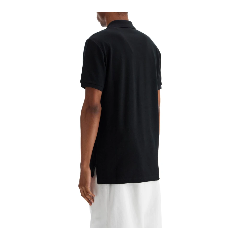 Moschino Zwarte Katoenen Polo met Berenprint Black Heren