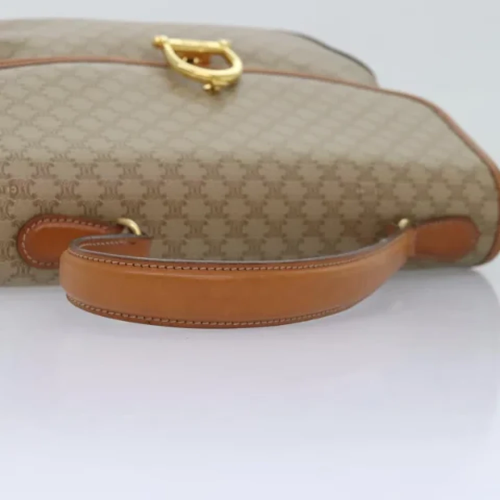 Celine Vintage Pre-owned Leather handbags Beige Dames
