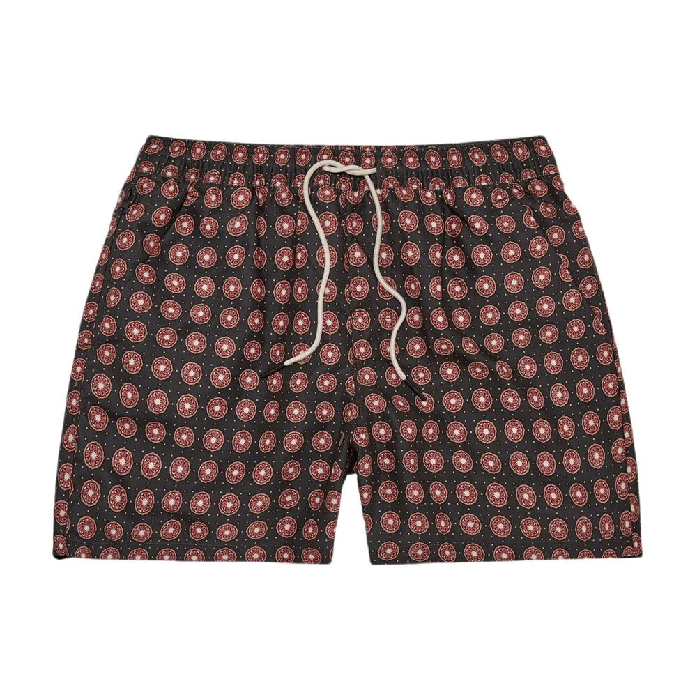 Oas, Badkläder, Herr, M, Polyester, Vintage-inspirerade badshorts med prickigt mönster
