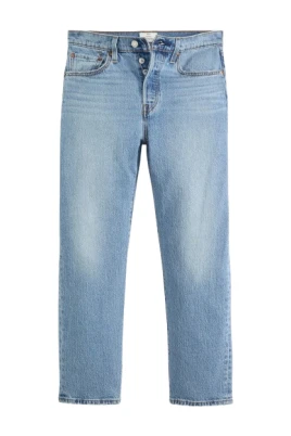 Blå 501 Crop Jeans