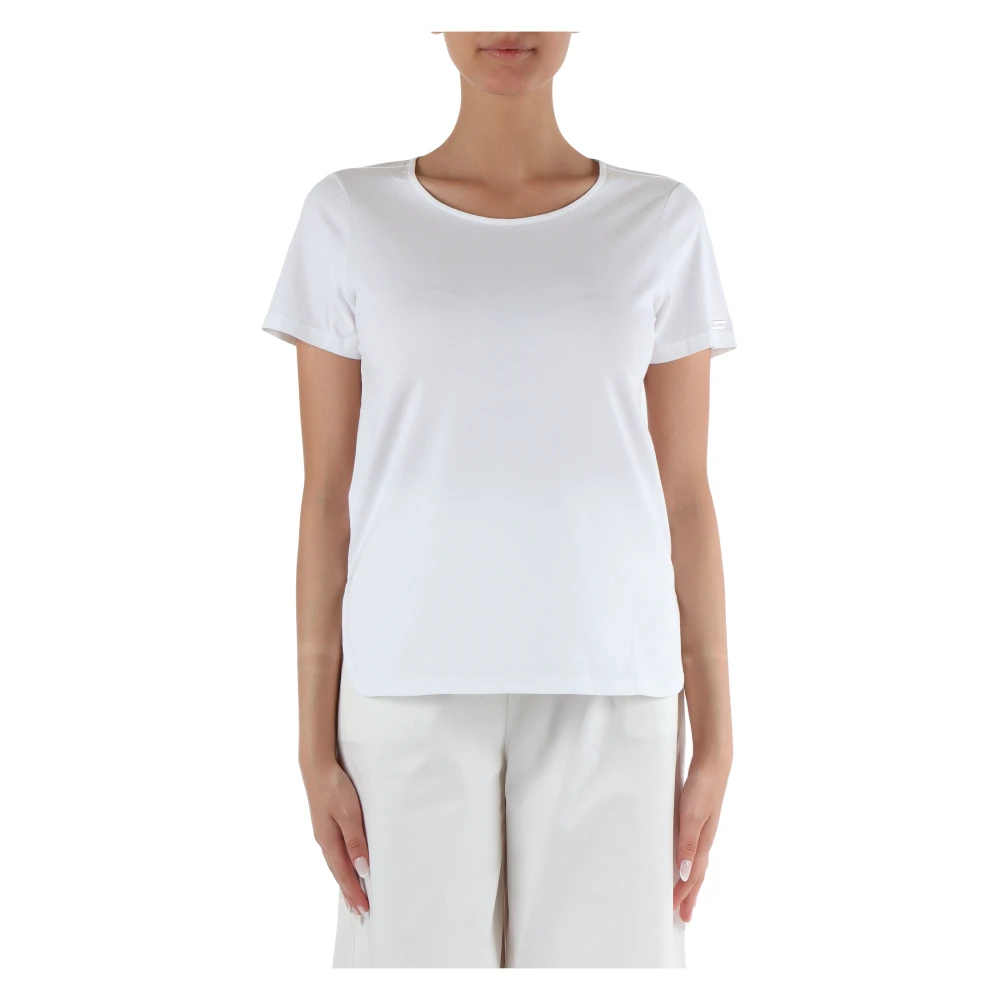 Sun68 Katoenen Jersey en Poplin T-shirt White Dames