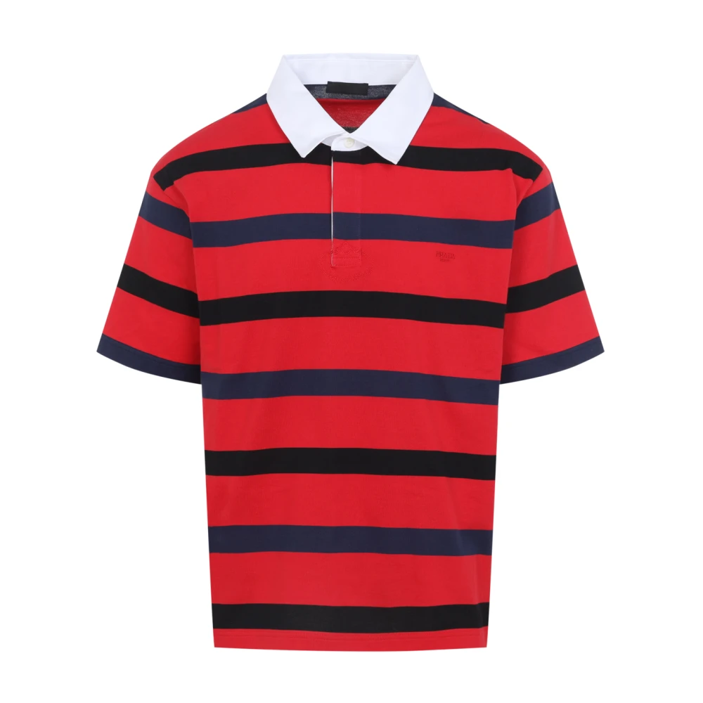 Prada Men's Red T-Shirt - Polo Shirts - S - Tops