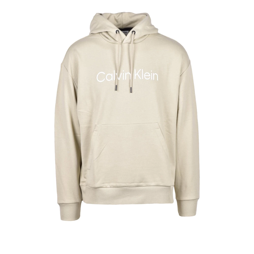 Calvin Klein Heren Sweatshirt met bedrukt logo Beige Heren
