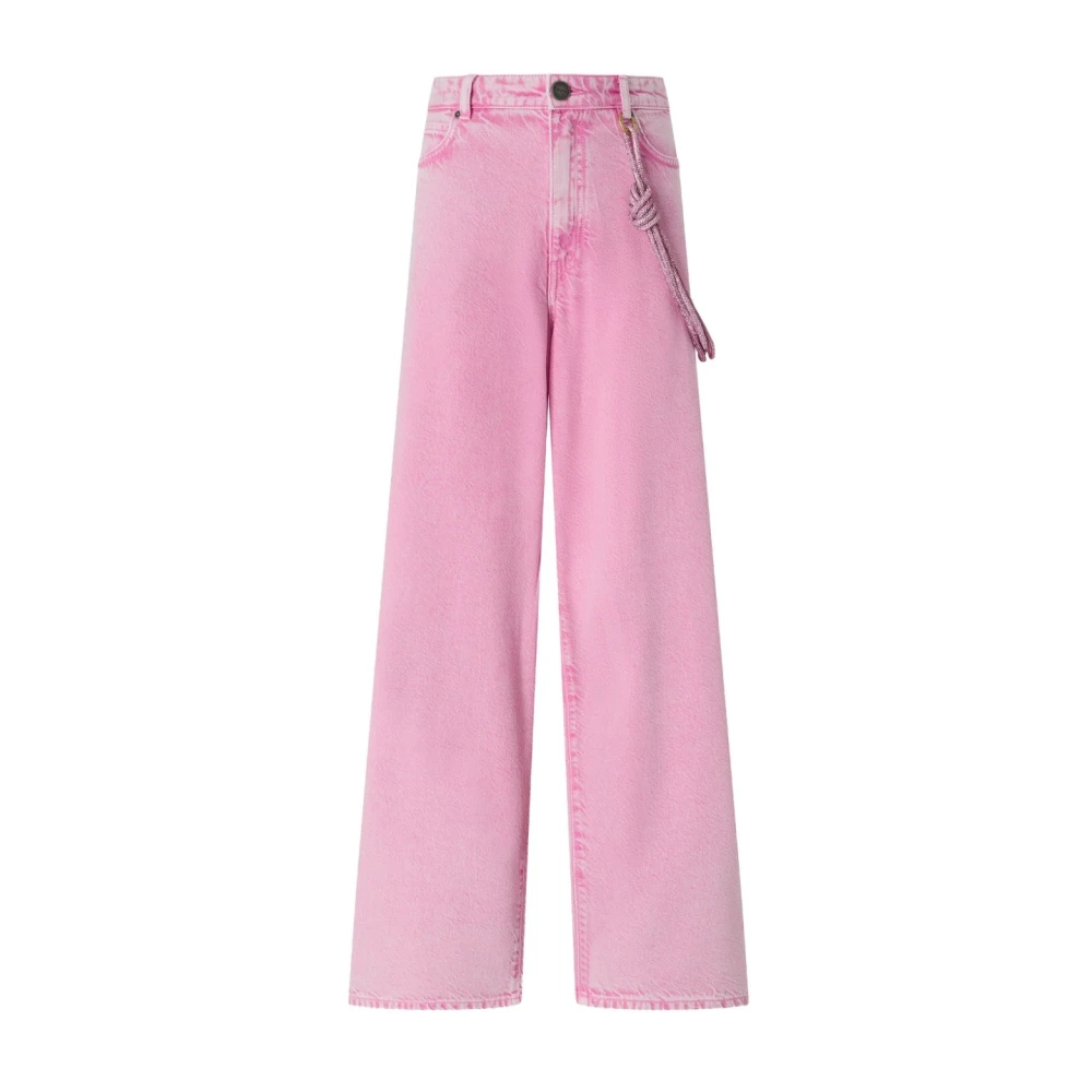 Pinko Women's Pink Pantaloni Con Nodo - O - Wide Jeans - W28 - Jeans