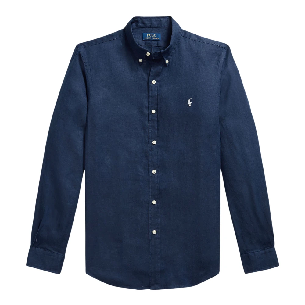 Ralph Lauren Men's Blue Linen Shirt - Casual Shirts - Xl - Shirts