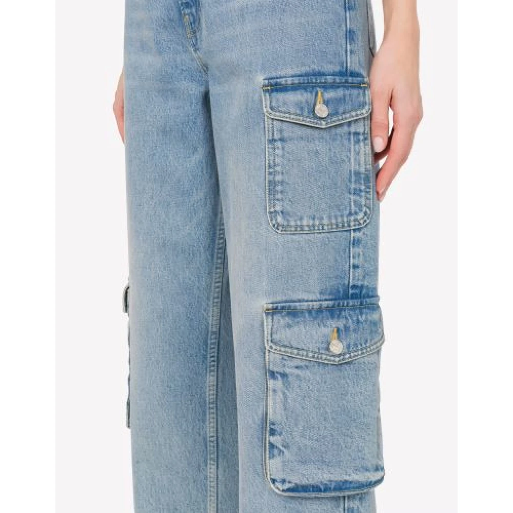 Moschino Cargo Jeans met zijzakken Blue Dames