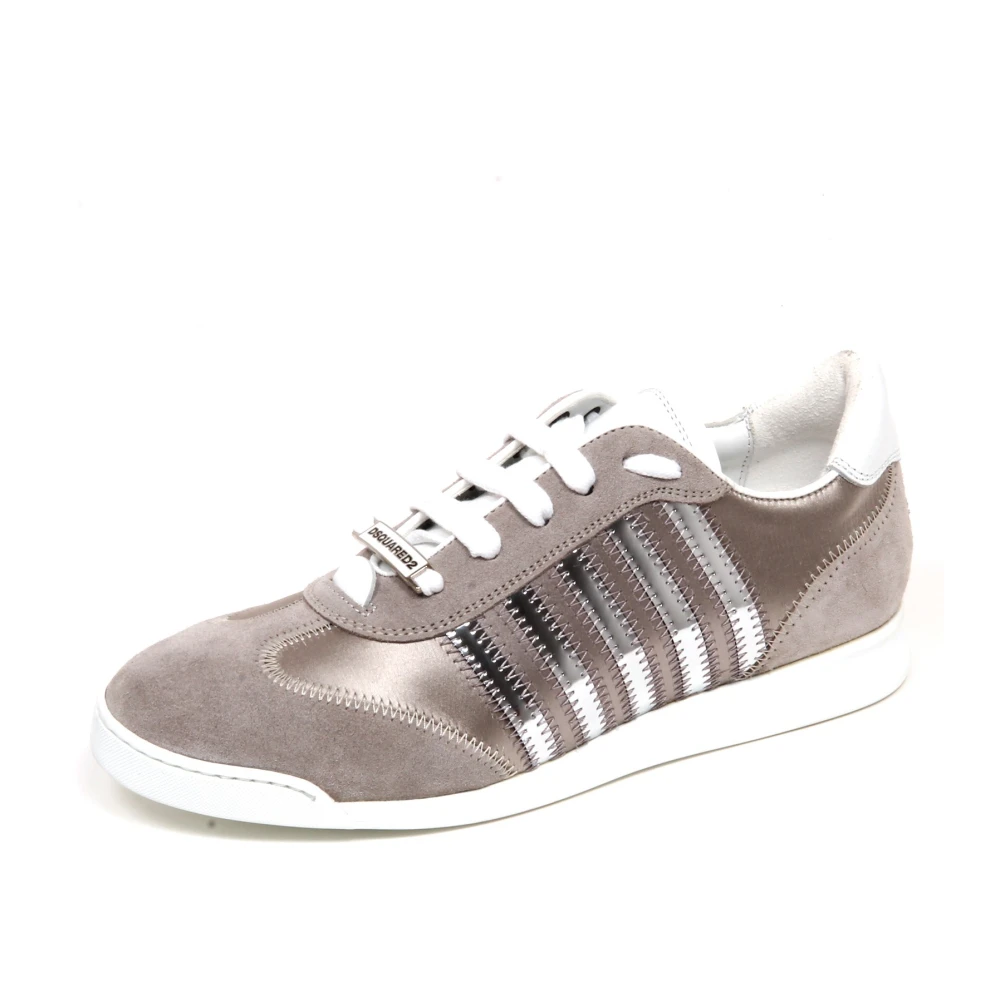 Dsquared2 Suède/Satijn Runner Schoen Dames Schoenen Grijs