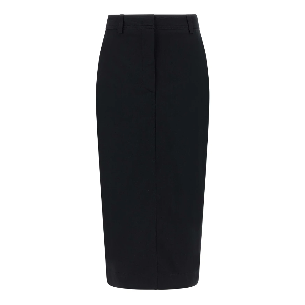 Thelatest Women's Black Pencil Skirts, 2XS, Donna Midi Skirt