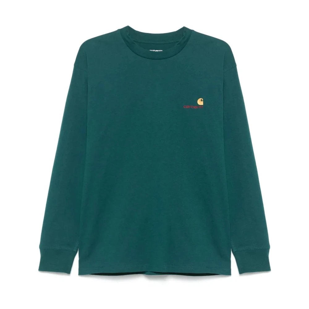 Carhartt WIP Amerikaans Script Logo T-shirt Green Heren