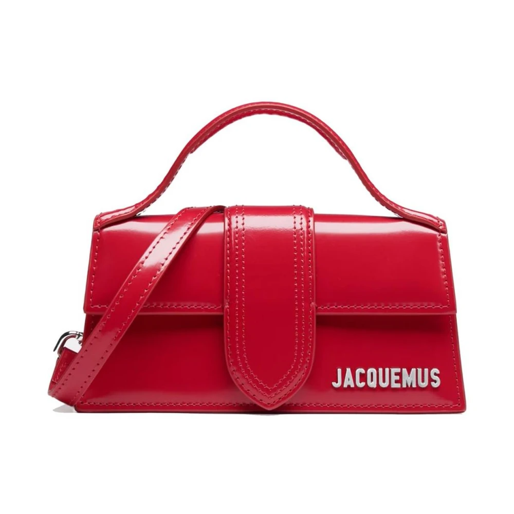 Jacquemus Röd Läder Crossbody Plånbok på Kedja Red, Dam