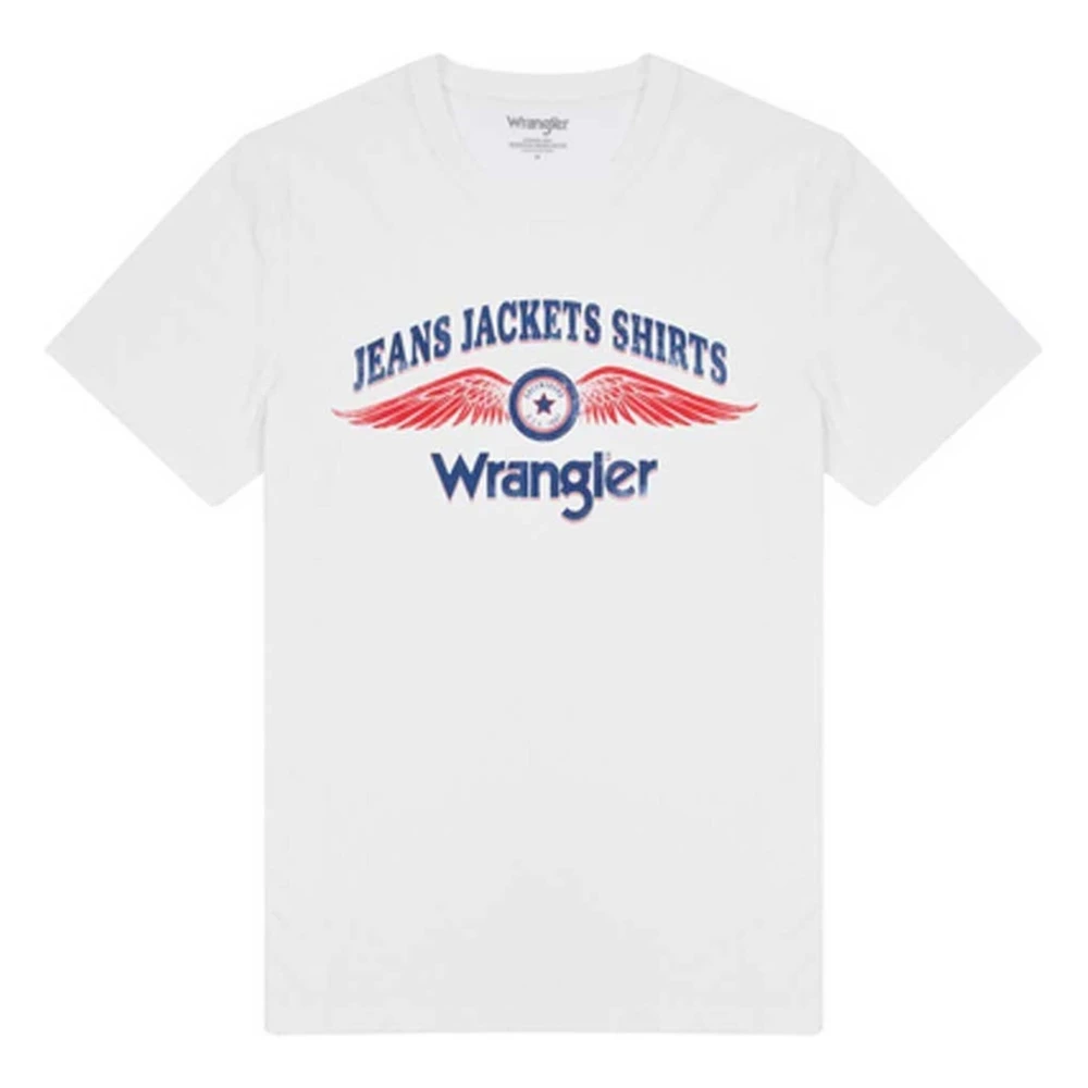 Wrangler T-shirt White Heren