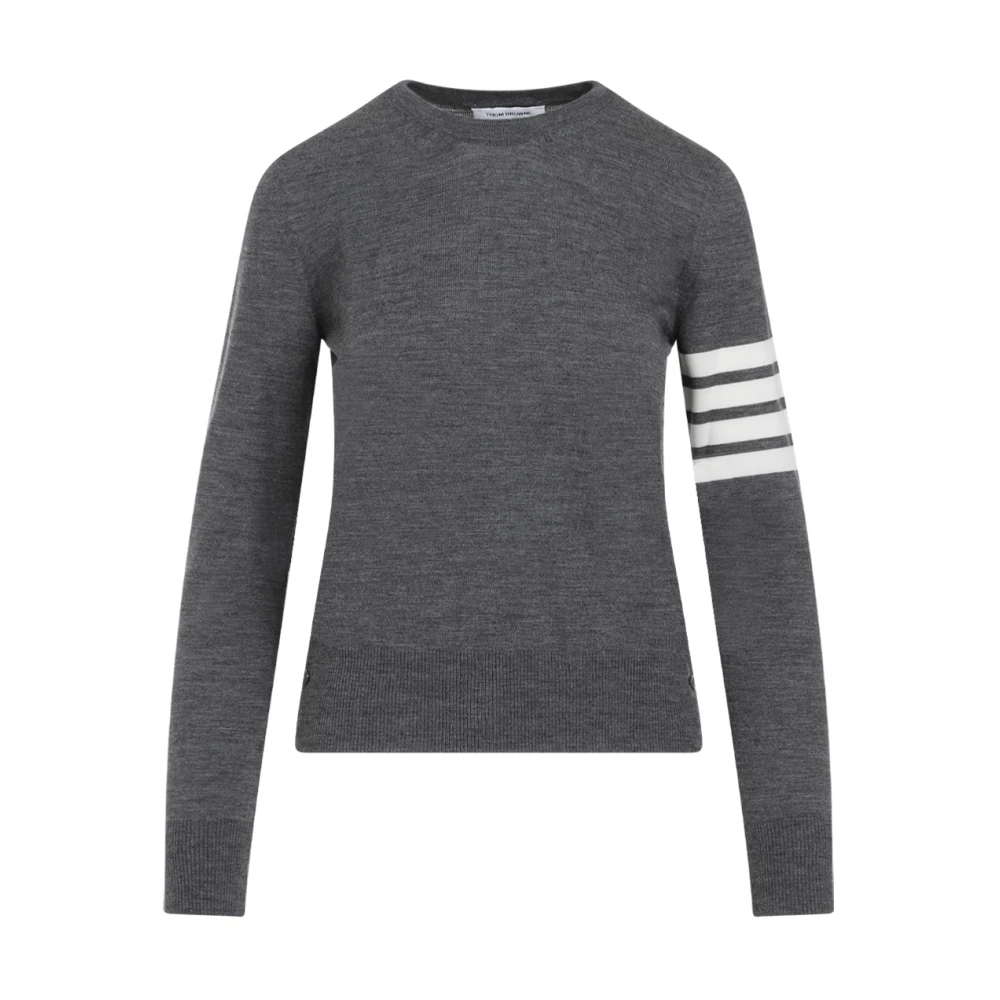 Thom Browne Women's Gray Relaxed Fit Wool Jumper - M - Knitwear