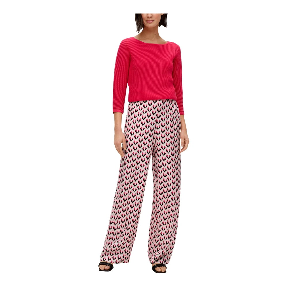 s.Oliver Wide Trousers Pink Dames