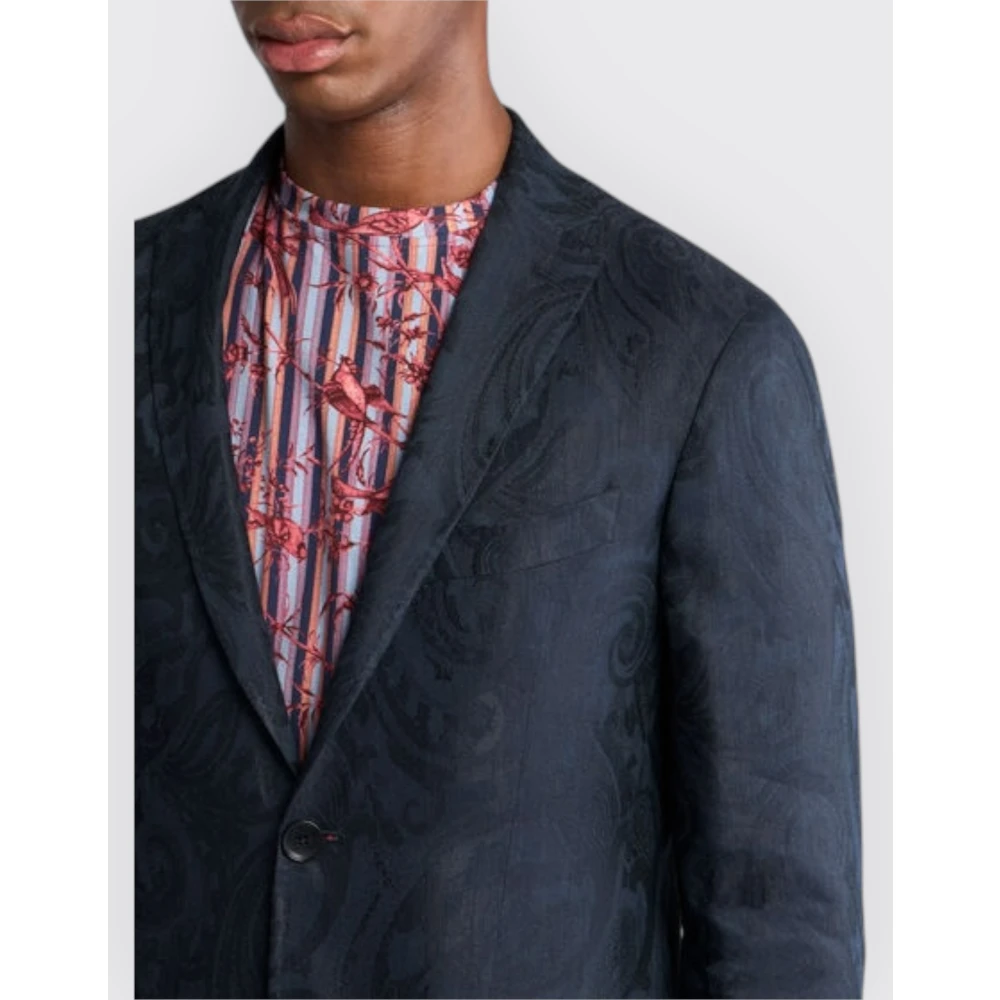 ETRO Roma Jas voor Stijlvolle Outfits Blue Heren
