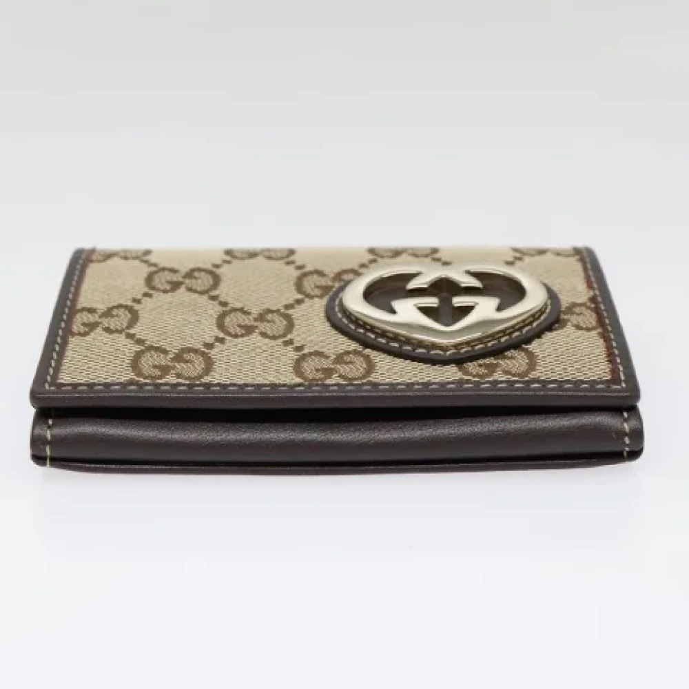 Gucci Vintage Pre-owned Canvas wallets Beige Dames