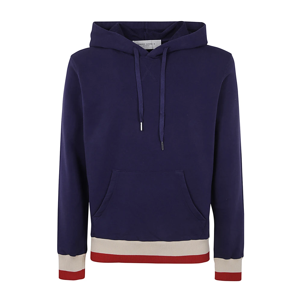 Golden Goose Urban Rode Hoodie met Patches Blue Heren
