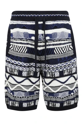 Högmidjade bomull Bermuda shorts