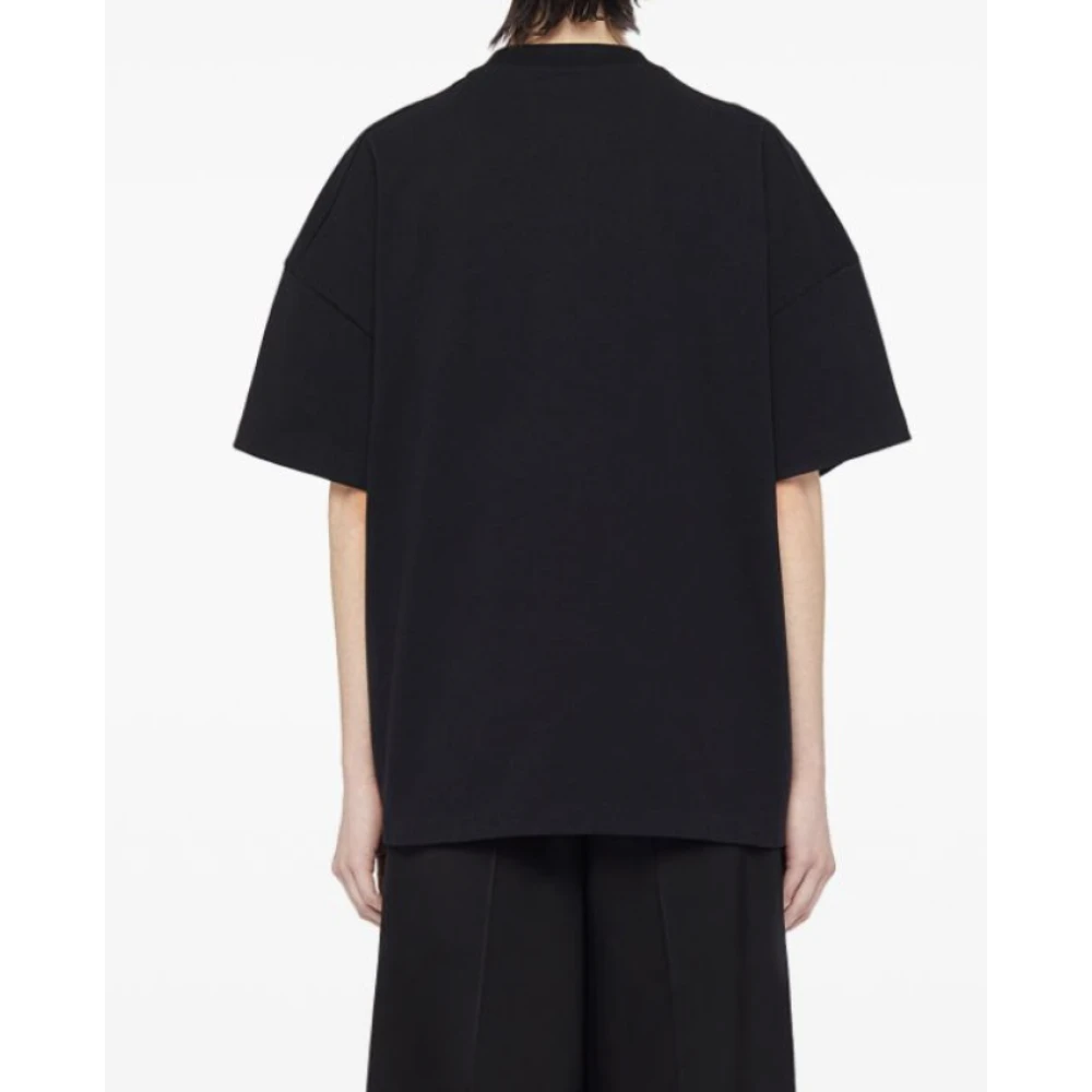 Jil Sander Zwart Logo T-shirt Black Heren