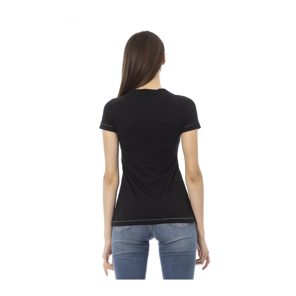 Trussardi Korte Mouw Ronde Hals T-Shirt Black Dames