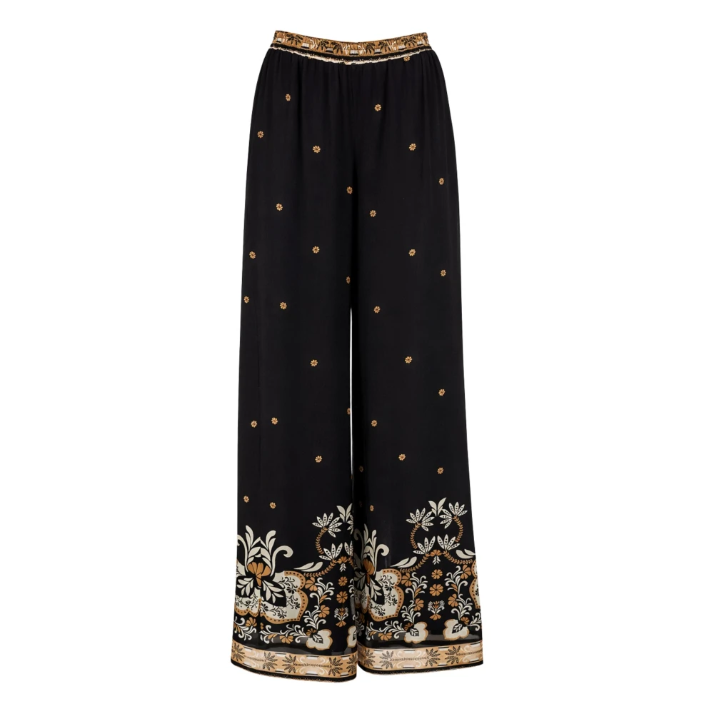 Twinset Women's Black Palazzo Trousers