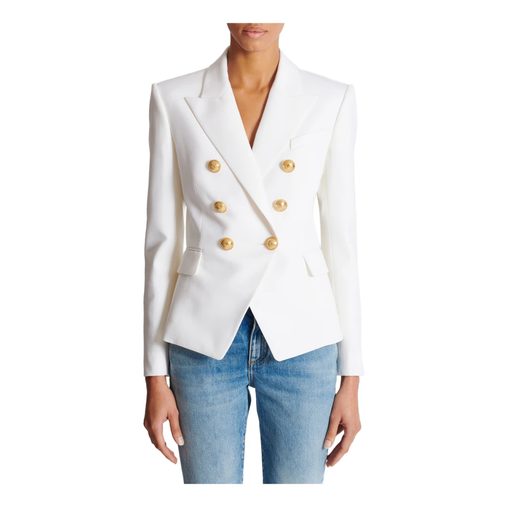 Balmain Blazers White Dames