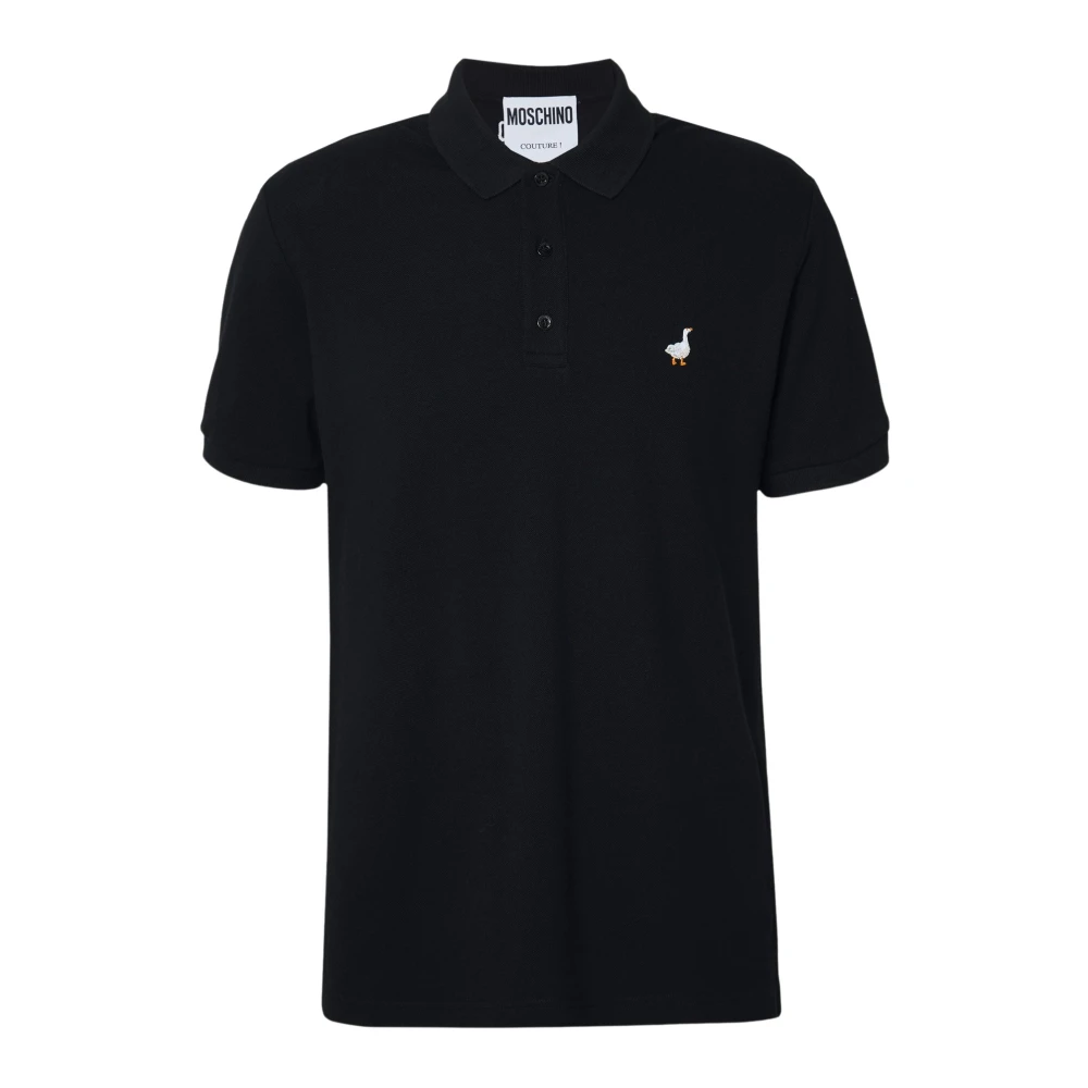 Moschino Men's Black Cotton Polo Shirt