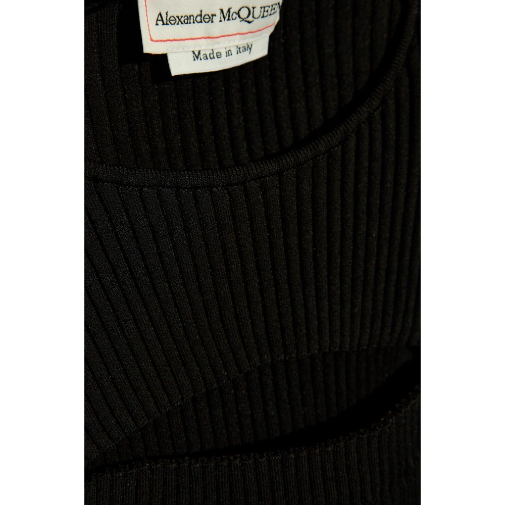 alexander mcqueen Crop top Black Dames