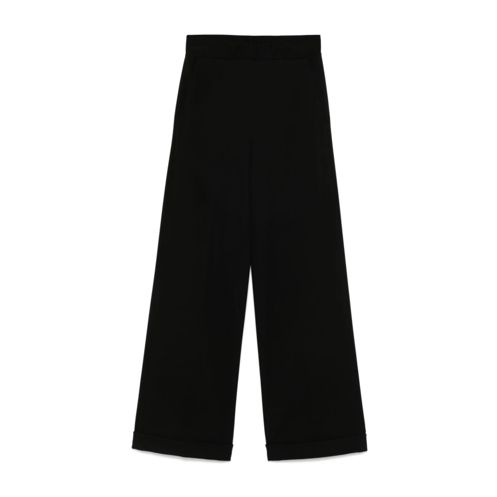 Semicouture Zwarte Milano Broek met Franse Zakken Black Dames