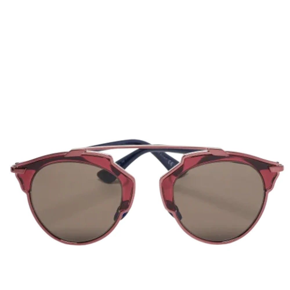 Dior Vintage Pre-owned Metal sunglasses Pink Dames