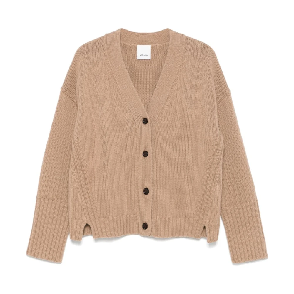 Allude Bruine Cashmere V-Hals Cardigan Sweater Brown Dames