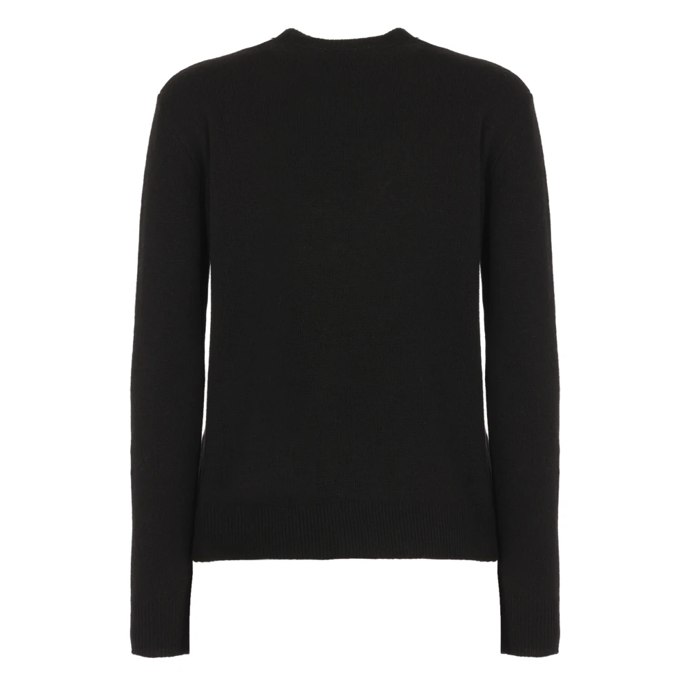 Saint Barth Zwarte Crew Neck Sweater met Nera Borduurwerk Black Dames