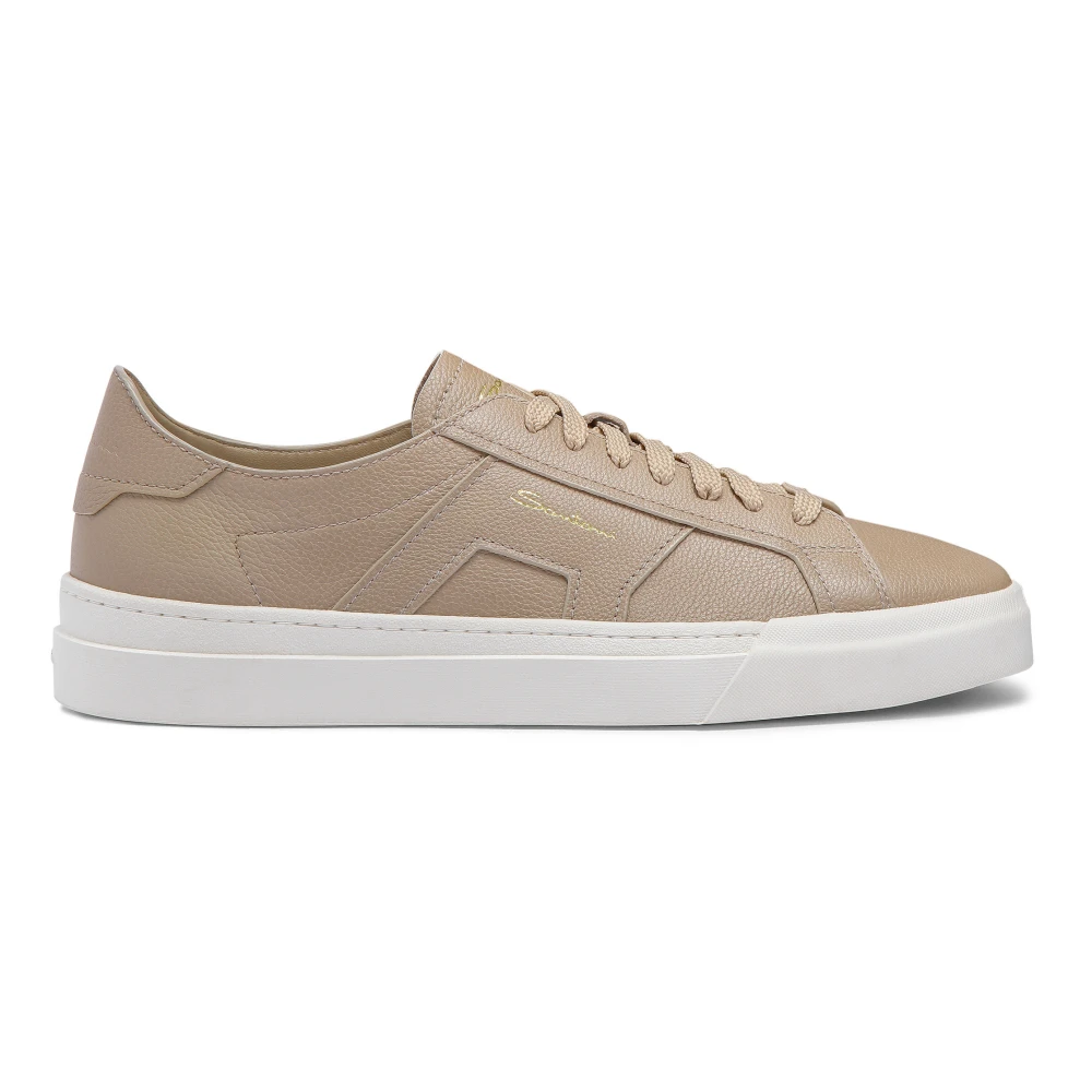 Santoni Double Buckle Sneaker Heren Schoenen Beige