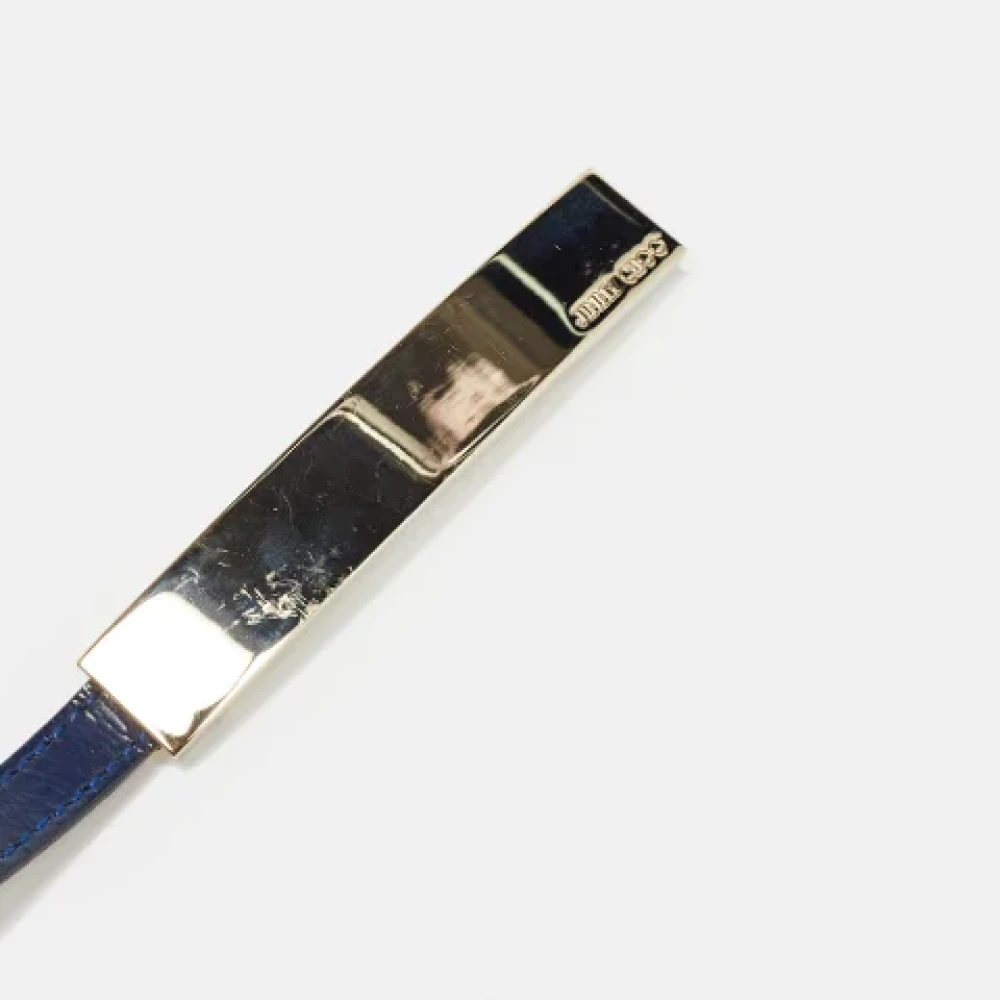 Jimmy Choo Pre-owned Leather belts Blue Dames