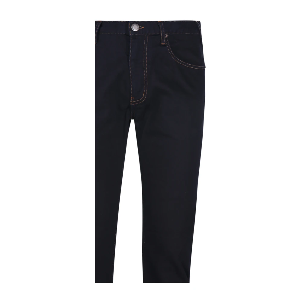 Emporio Armani Denim Blauwe Zakbroek Blue Heren