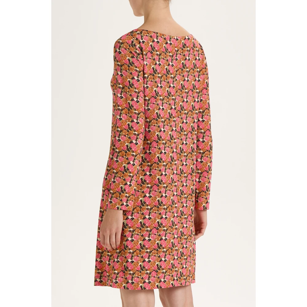 Maliparmi Gedrukte Jersey Boothals Jurk Multicolor Dames