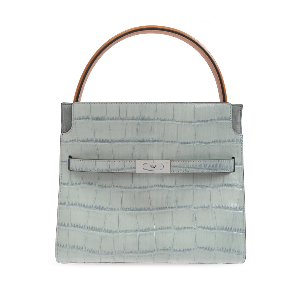 TORY BURCH Heldere Blauwe Leren Schoudertas Blue Dames