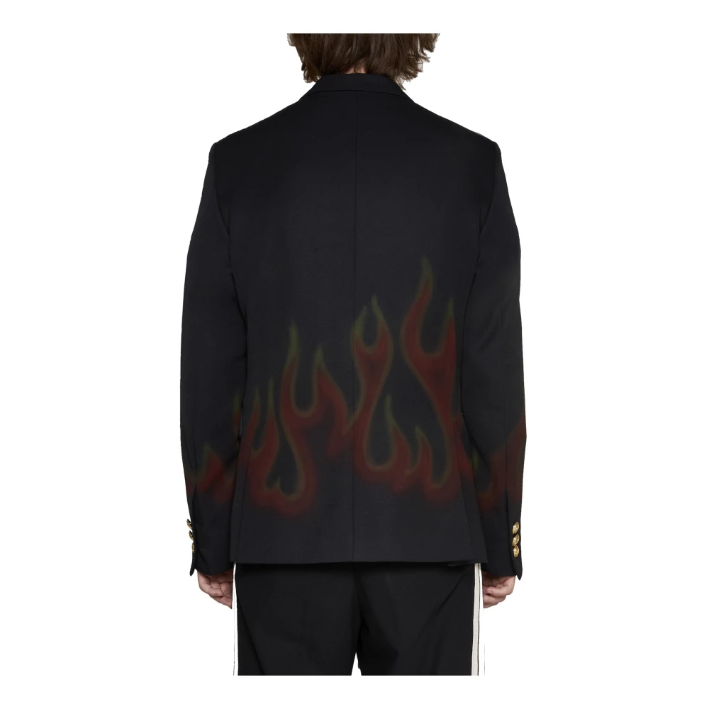 Palm Angels Vuurblazer met lange mouwen Black Heren